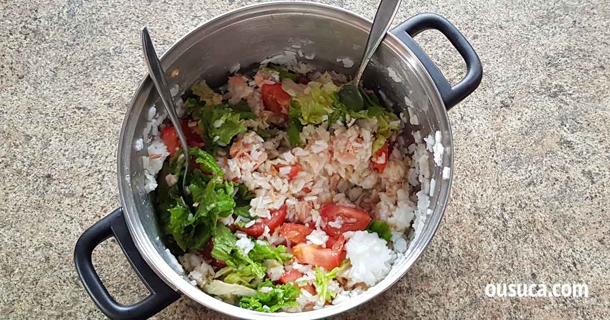 Campingrezept: Leichter Reissalat