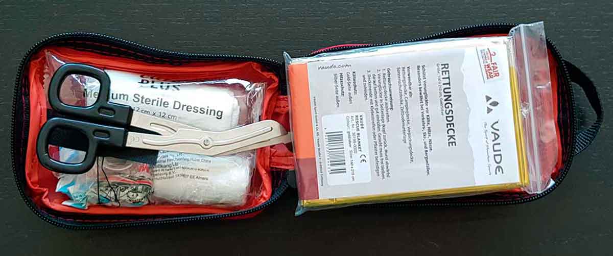 Mini-Erste-Hilfe-Set mit Rettungsdecke für die EDC  Ausrüstung