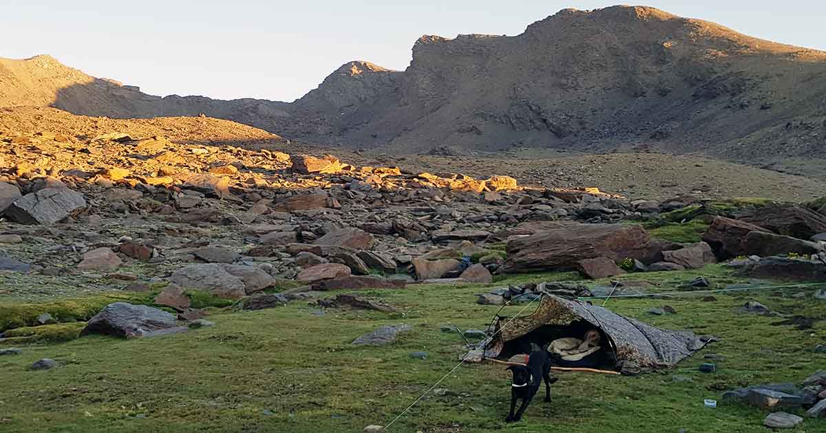 Tarp Test bei Outdoor Biwak beim Gipfel-Trekking.