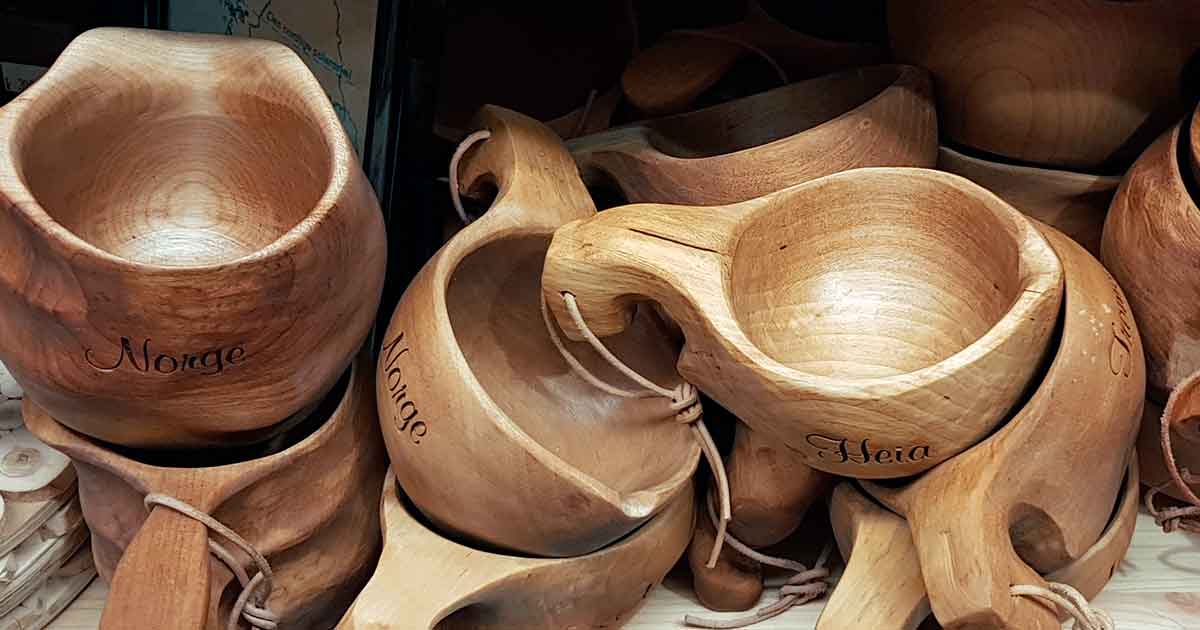 Becher aus Eiche 200& Trinkgefäß Retki Guksi Kuksa große Holz-Tasse Holzbecher 
