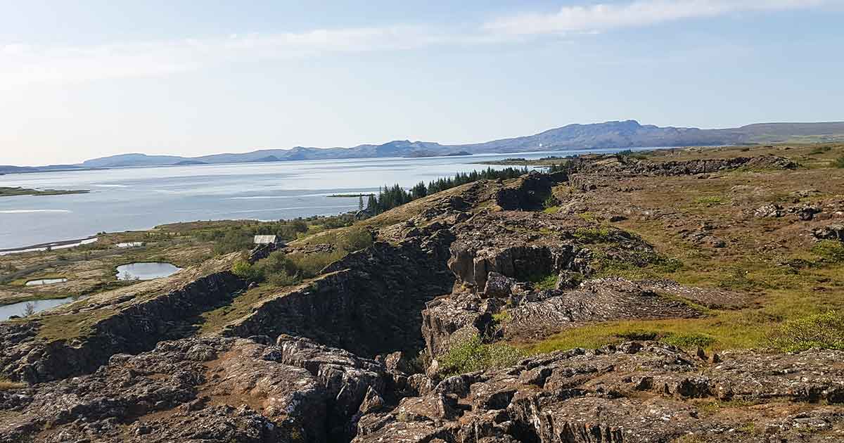 Þingvellir Nationalpark und Silfra Spalte.