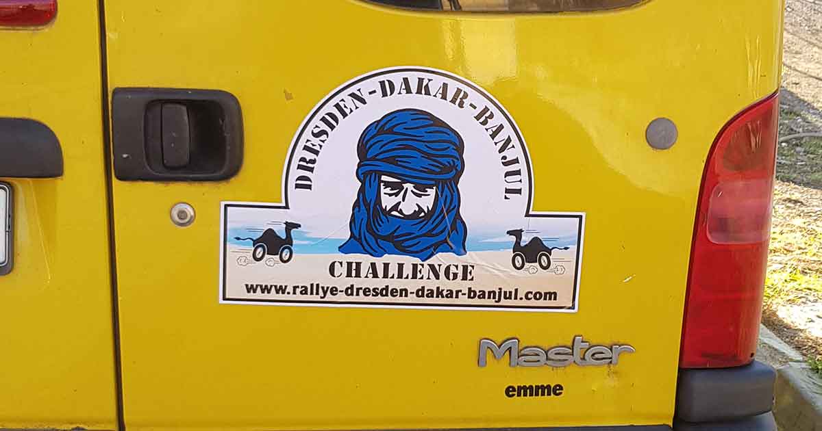 Aufkleber Rallye-Dresden-Dakar-Banjul