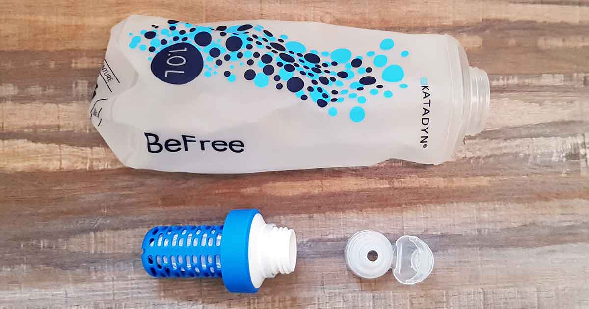 Katadyn BeFree Wasserfilter Test: Lieferumfang, Einzelteile.
