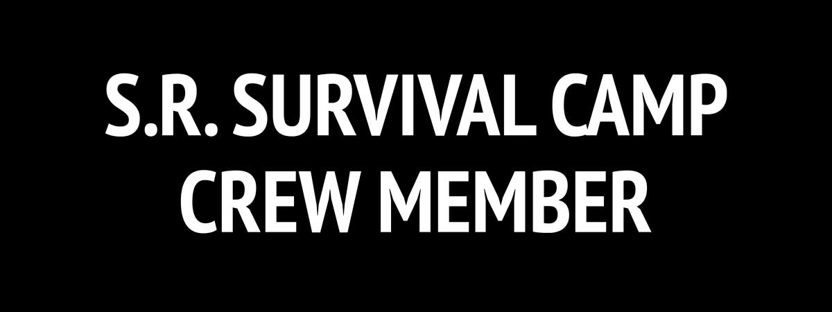 SRSC Survival T-Shirt Rückenaufdruck: S.R. Survival Camp Crew Member