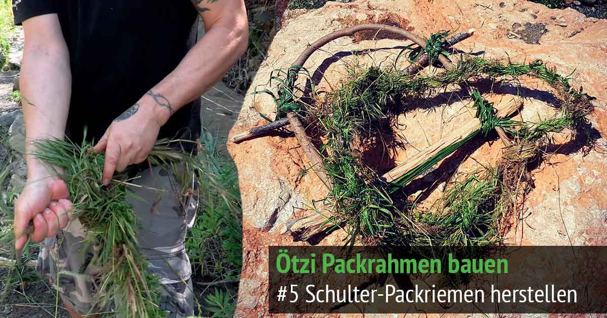 Ötzi Packrahmen bauen Schritt #5 Schulter Packriemen