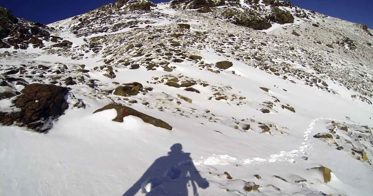 Extremsituation Verlaufen im Gebirge im Winter