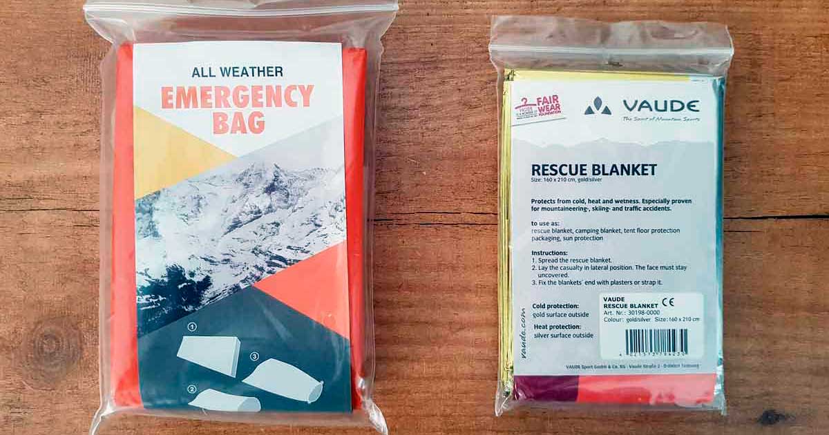 Notfall Biwaksack und Rettungsdecke können dein Leben retten 