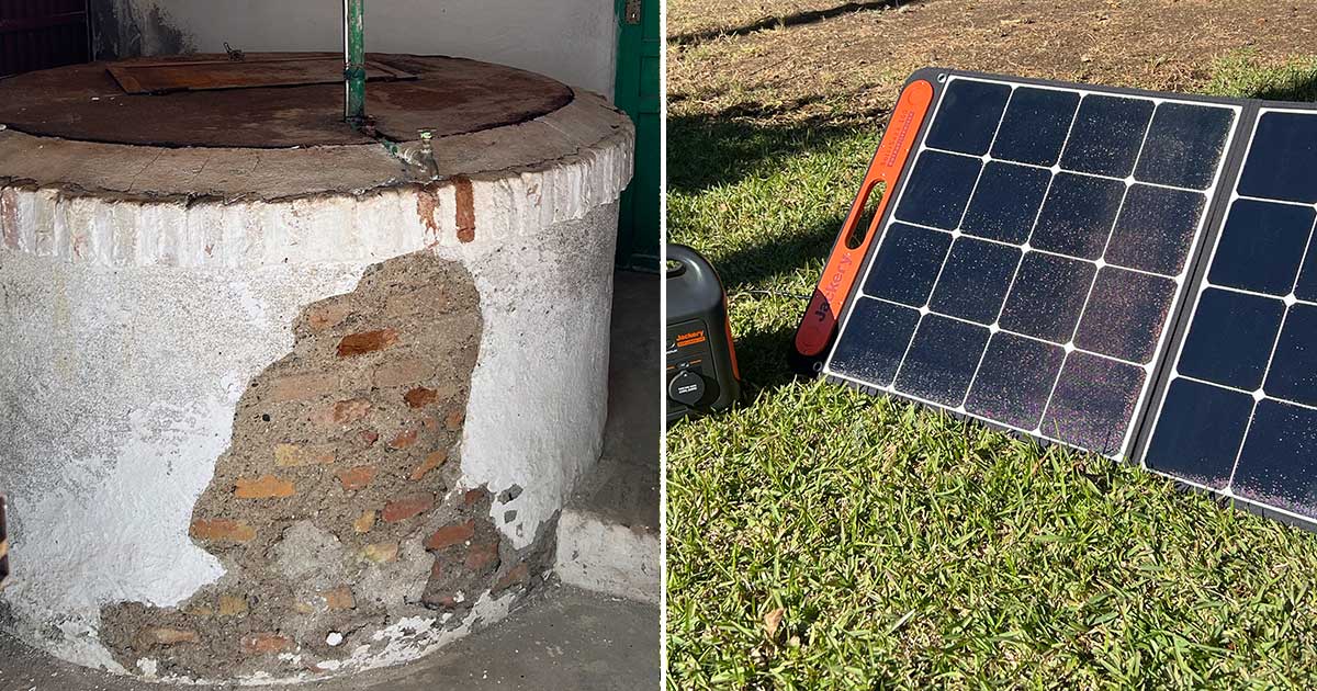 Selbstversorger Brunnen mit Solarstrom Pumpe betreiben
