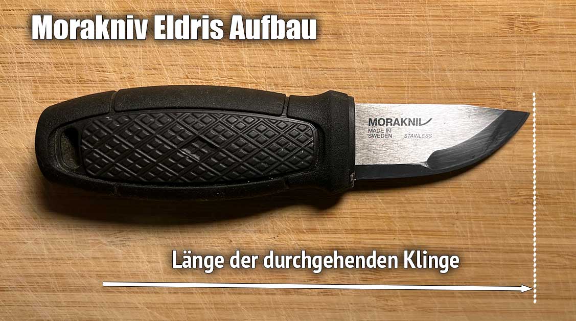 Aufbau des Morakniv Eldris Messer und Klinge