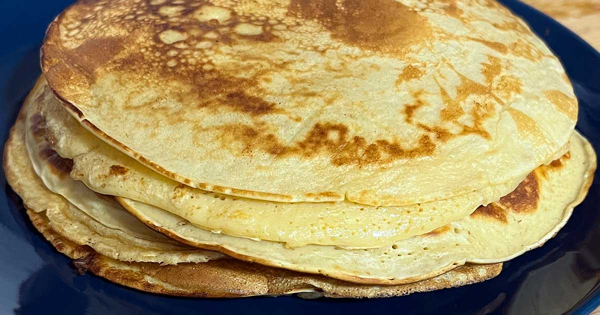 Crepes mit diesem Rezept mit Dinkelmehl und ohne Zucker backen