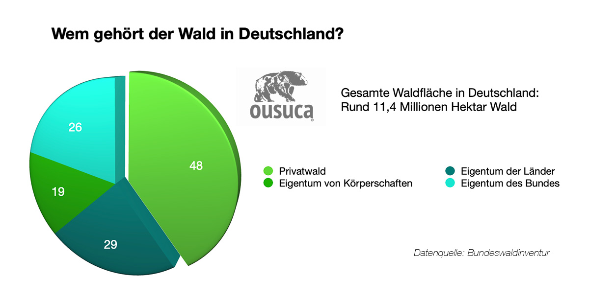 Wer ist der Besitzer des Waldes in Deutschland, Grafik