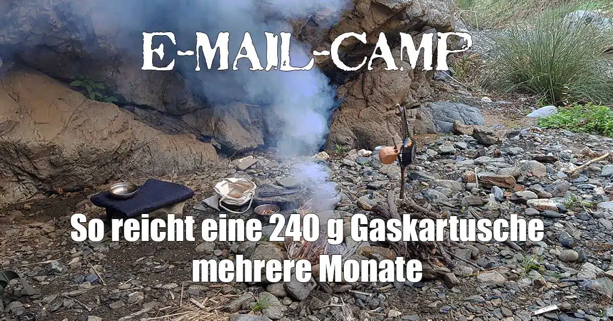 E-Mail-Camp So reicht eine Gaskartusche Monate