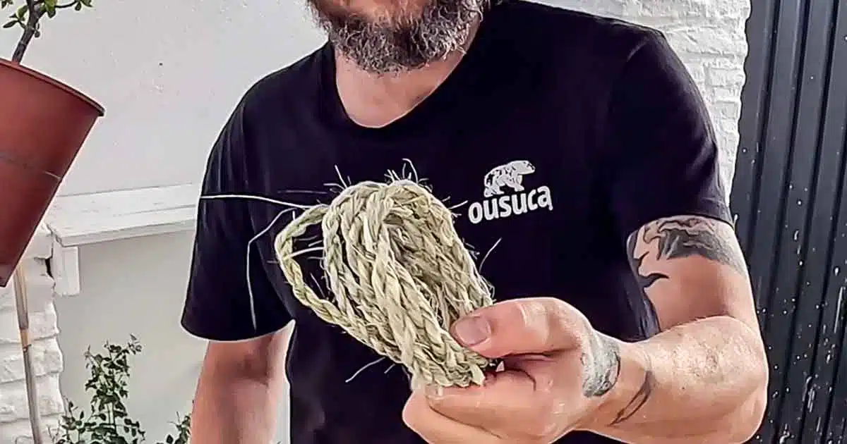 Selbst hergestelltes Seil aus Fasern einer Yucca