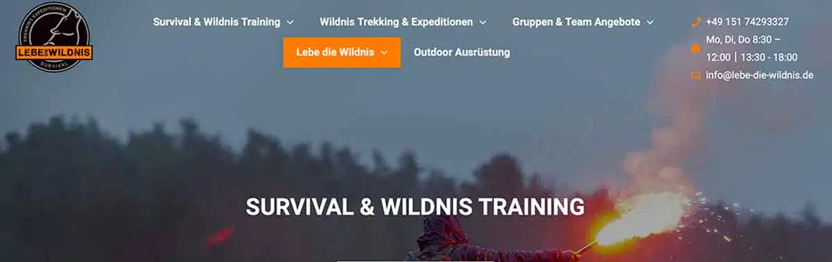 Über "Lebe die Wildnis" können Survival-Training und Wildnistraining in Baden-Württemberg gebucht werden
