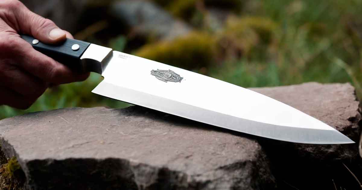 Messer schleifen auf Naturschleifstein